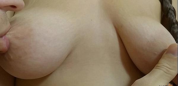  Close up nipple play